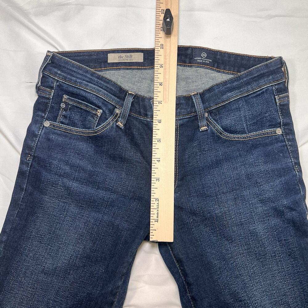 AG Adriano Goldschmied Jeans Womens Size 26R Blue Denim The Stilt Cigarette Leg - Picture 7 of 13